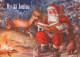 PAPÁ NOEL Feliz Año Navidad Vintage Tarjeta Postal CPSM #PBL409.ES - Santa Claus