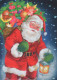 PAPÁ NOEL Feliz Año Navidad Vintage Tarjeta Postal CPSM #PBL475.ES - Santa Claus