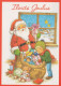WEIHNACHTSMANN SANTA CLAUS KINDER WEIHNACHTSFERIEN Vintage Postkarte CPSM #PAK363.DE - Santa Claus