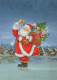 WEIHNACHTSMANN SANTA CLAUS WEIHNACHTSFERIEN Vintage Postkarte CPSM #PAK557.DE - Santa Claus