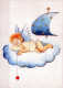 ENGEL WEIHNACHTSFERIEN Feiern & Feste Vintage Ansichtskarte Postkarte CPSM #PAH682.DE - Anges