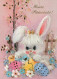 PÂQUES LAPIN ŒUF Vintage Carte Postale CPSM #PBO462.FR - Pâques