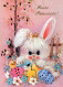 PÂQUES LAPIN ŒUF Vintage Carte Postale CPSM #PBO462.FR - Easter