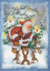 PÈRE NOËL Bonne Année Noël Vintage Carte Postale CPSM #PBL476.FR - Santa Claus