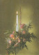 Bonne Année Noël BOUGIE Vintage Carte Postale CPSM #PBA776.FR - Año Nuevo