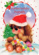 Bonne Année Noël CHIEN Vintage Carte Postale CPSM #PAW594.FR - Año Nuevo