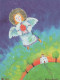 ANGELO Buon Anno Natale Vintage Cartolina CPSM #PAU322.IT - Engel