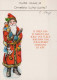 BABBO NATALE Buon Anno Natale Vintage Cartolina CPSM #PAU590.IT - Santa Claus