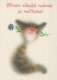 GATTO KITTY Animale Vintage Cartolina CPSM #PAM474.IT - Cats