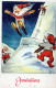 BABBO NATALE Natale Vintage Cartolina CPSMPF #PAJ445.IT - Santa Claus