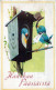 OSTERN VOGEL Vintage Ansichtskarte Postkarte CPA #PKE483.DE - Easter