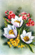 FLOWERS Vintage Ansichtskarte Postkarte CPA #PKE665.DE - Flowers