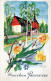 OSTERN FLOWERS Vintage Ansichtskarte Postkarte CPA #PKE289.DE - Easter