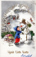 Neujahr Weihnachten SCHNEEMANN Vintage Ansichtskarte Postkarte CPSMPF #PKD834.DE - Anno Nuovo