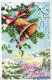 Neujahr Weihnachten BELL Vintage Ansichtskarte Postkarte CPSMPF #PKD527.DE - Nouvel An