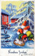 Neujahr Weihnachten GNOME Vintage Ansichtskarte Postkarte CPSMPF #PKD279.DE - Nouvel An