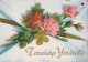 FLOWERS Vintage Ansichtskarte Postkarte CPSM #PBZ853.DE - Fleurs