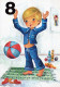 ALLES GUTE ZUM GEBURTSTAG 8 Jährige MÄDCHEN KINDER Vintage Postal CPSM #PBT852.DE - Birthday