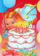 ALLES GUTE ZUM GEBURTSTAG 7 Jährige MÄDCHEN KINDER Vintage Postal CPSM #PBT790.DE - Anniversaire