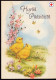 OSTERN HUHN EI Vintage Ansichtskarte Postkarte CPSM #PBO656.DE - Easter