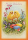 OSTERN HUHN EI Vintage Ansichtskarte Postkarte CPSM #PBO716.DE - Easter