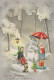 Neujahr Weihnachten SCHNEEMANN KINDER Vintage Ansichtskarte Postkarte CPSM #PAZ712.DE - Nieuwjaar