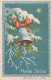 Buon Anno Natale BELL Vintage Cartolina CPSMPF #PKD526.IT - New Year