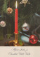 Buon Anno Natale CANDELA Vintage Cartolina CPSM #PBN778.IT - Nouvel An