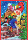 BABBO NATALE Buon Anno Natale Vintage Cartolina CPSM #PBL089.IT - Santa Claus