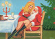 BABBO NATALE Buon Anno Natale Vintage Cartolina CPSM #PBL412.IT - Santa Claus