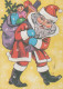 BABBO NATALE Buon Anno Natale Vintage Cartolina CPSM #PBL288.IT - Santa Claus