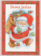 BABBO NATALE Buon Anno Natale Vintage Cartolina CPSM #PBL478.IT - Santa Claus