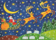BABBO NATALE Buon Anno Natale CERVO Vintage Cartolina CPSM #PBB167.IT - Santa Claus