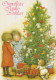 Buon Anno Natale BAMBINO Vintage Cartolina CPSM #PAY878.IT - New Year