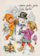 Buon Anno Natale PUPAZZO BAMBINO Vintage Cartolina CPSM #PAZ711.IT - New Year