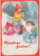 Buon Anno Natale BAMBINO Vintage Cartolina CPSM #PAY041.IT - New Year