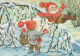 Buon Anno Natale GNOME Vintage Cartolina CPSM #PAW405.IT - New Year