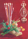Buon Anno Natale CANDELA Vintage Cartolina CPSM #PAW104.IT - Año Nuevo