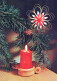 Buon Anno Natale CANDELA Vintage Cartolina CPSM #PAV437.IT - New Year