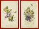 Paques-88Ph126 Série De 4 Cpa M.M. VIENNE, Des Petits Poussins Avec Branches De Fleurs, Papillon, Abeille, Libellule - Pascua