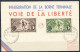 TIMBRE STAMP ZEGEL BELGIQUE ASSOCIATION BELGO-AMERICAINE INAUGURATION DE LA BORNE TERMINALE VOIE DE LA LIBERTE 1947 - Guerre 40-45 (Lettres & Documents)