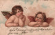 Deux Angelots Joufflus Songeurs - Illustration Non Signée - Carte A. & M. B. N° 244 Dos Simple - Anges