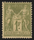 N°82, Sage 1fr. Olive-clair, Type II (N Sous U), Neuf ** Sans Charnière - TB - 1876-1898 Sage (Tipo II)
