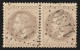 N°27A Paire, 4c Gris, Type I, Oblitéré GC 1730 GUERANDE Indice 4 - TB - 1863-1870 Napoléon III Con Laureles