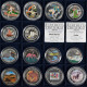 Alle Welt: Kolorierte Münzen. Dabei 6 X 500 Won 1996 Fische, 1 Unze Farb- Silber - Verzamelingen & Kavels