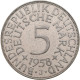 Bundesrepublik Deutschland 1948-2001: 5 DM Kursmünze 1958 J, Nur 60.000 Ex., Jae - Altri & Non Classificati