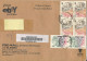 Pakistan Registered Cover Sent To Denmark 25-11-2008 With A Lot Of Stamps On Front And Backside Of The Cover - Pakistan