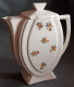 Cafetière En Faïence, Blanche Motif Petites Fleurs Années 50/60 - Andere & Zonder Classificatie