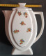 Delcampe - Cafetière En Faïence, Blanche Motif Petites Fleurs Années 50/60 - Sonstige & Ohne Zuordnung