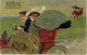 Carte Gaufrée. Illustrateur. Couple En Automobile. Art Nouveau. - 1900-1949